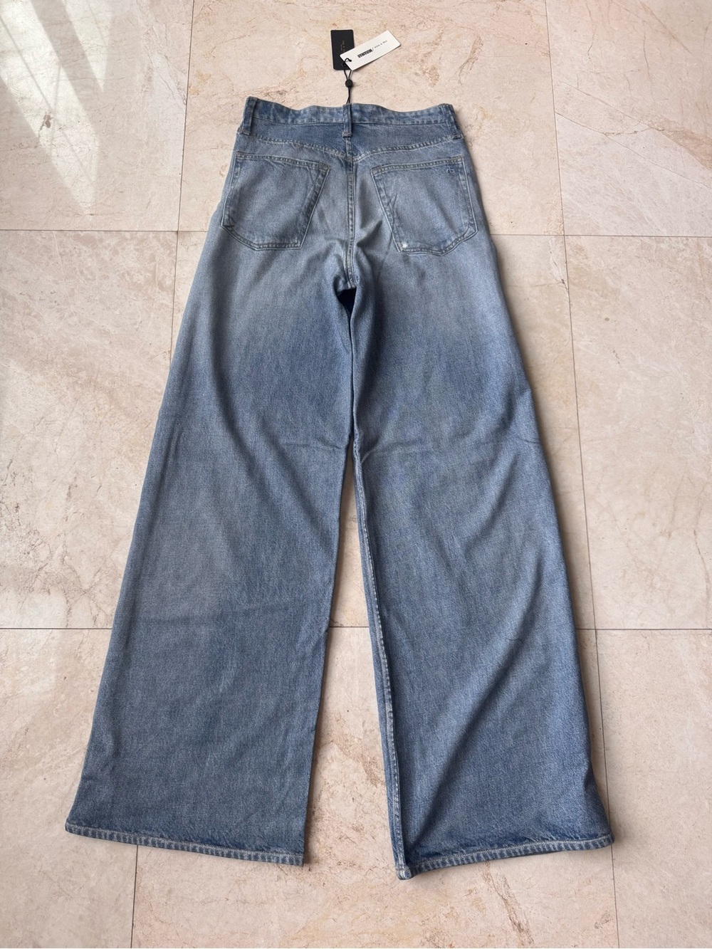 Rag & Bone Miramar Terry Sophe Wide Leg High-Rise Blue Women's Jeans size 25 - Picture 6 of 15
